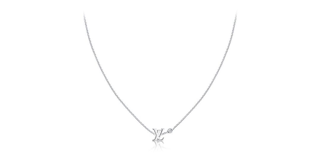이딜 블라썸 LV 목걸이, 화이트 골드와 다이아몬드