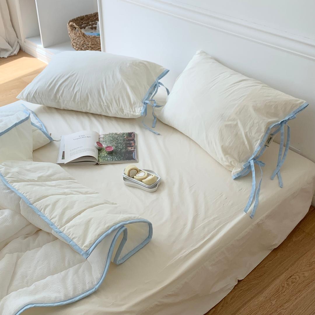 셔벗 뱀부 스노우 시어서커 X 60수 고밀도 리버서블 여름 차렵이불 4colors