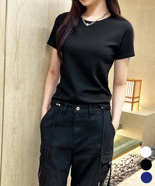 [골드라벨 우먼] 레귤러핏 크루넥 반팔 티셔츠