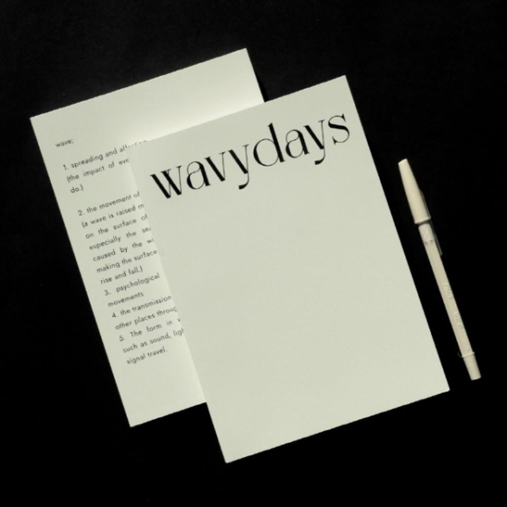 웨이비 데이즈 노트 ver.2 L (그리드 모눈 유선 라인 줄노트 필사 일기장 독서 스크랩 A5)