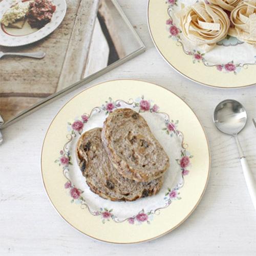 요크셔 플라워 세라믹 접시 2P 세트