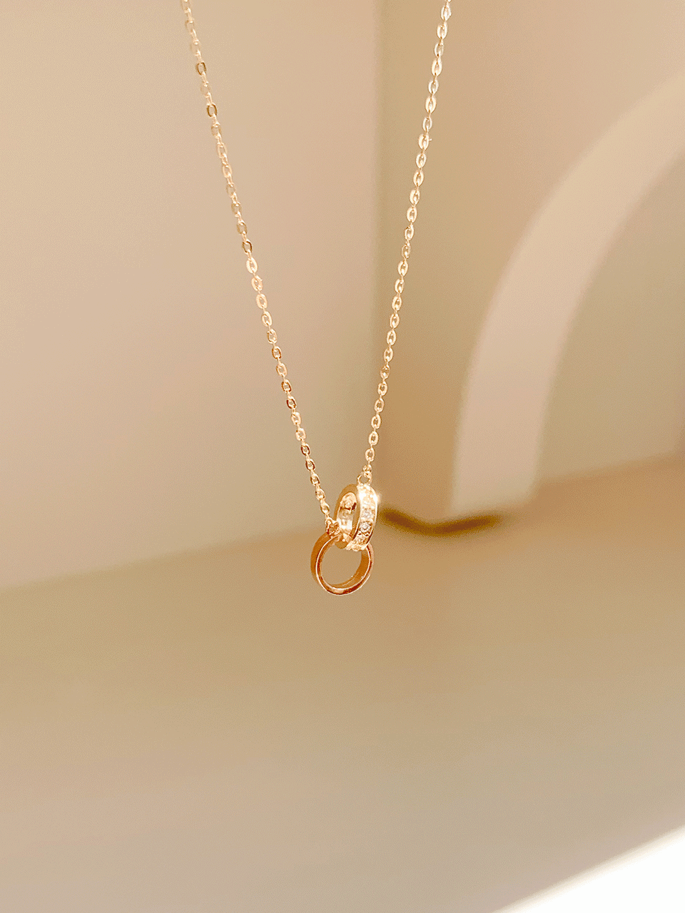 [당일 발송] 14k 라운드 콤비 목걸이