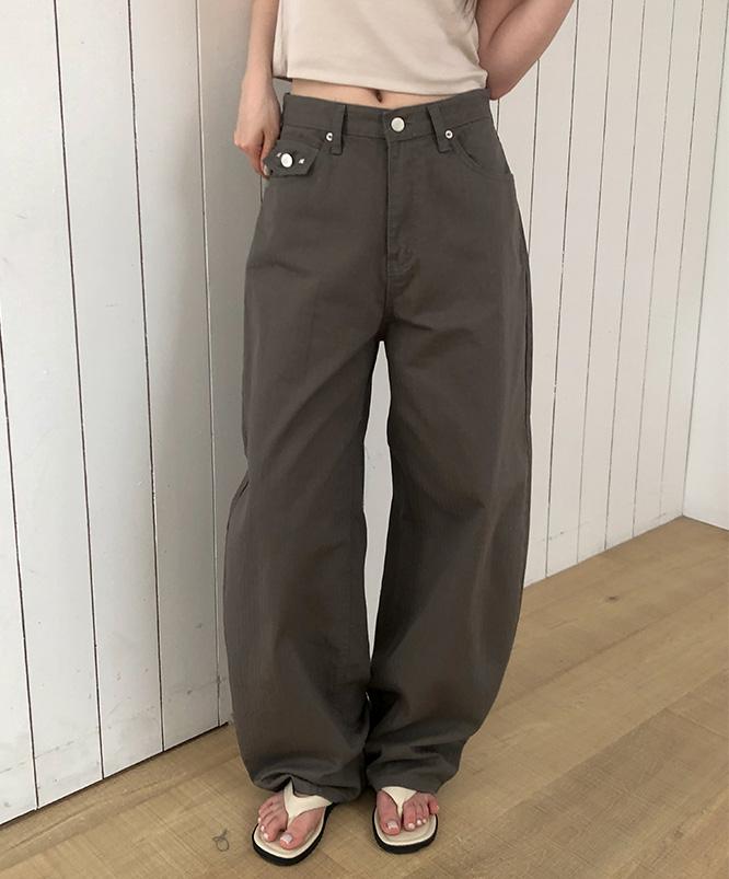 니어웨어 [사계절팬츠🍂] 포르 스터드 와이드 코튼팬츠 (2color)