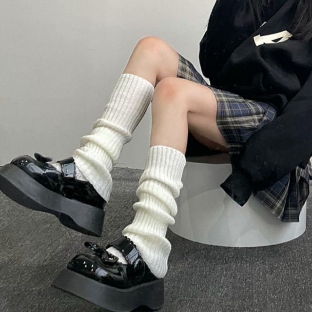[오늘출발] 골지 발고리 발레리나 레그워머 발레코어 방한 수면 핑크 다리토시