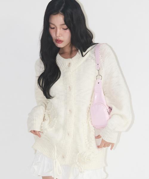 플레르 다이아 가디건 화이트