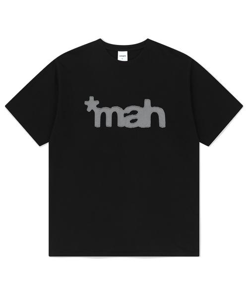 mah CUT OFF APPLIQUE TEE BLACK(MG2FMMT523A)