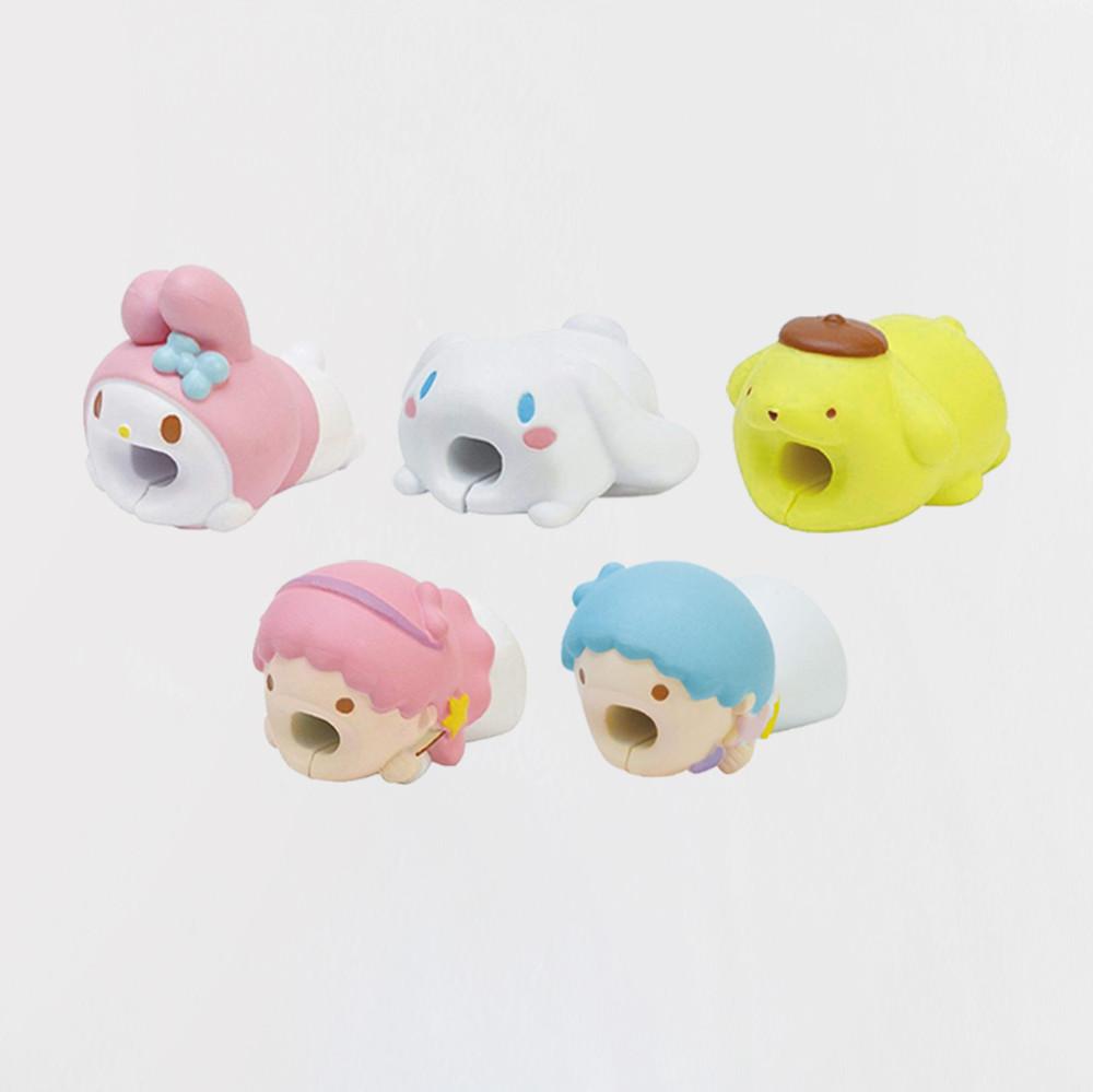 마이멜로디 리틀트윈스타 시나모롤 폼폼푸린 산리오 캐릭터 케이블바이트 / 케이블 보호캡