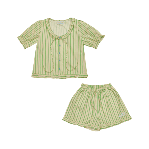 Frilly Pajama set / Green