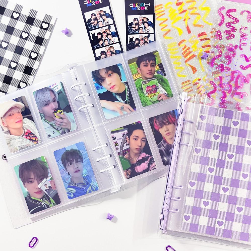 영앤드스토어 6공 글리터 포카 바인더 A5 속지 단품 없음 스티커 포토카드 앨범 대용량