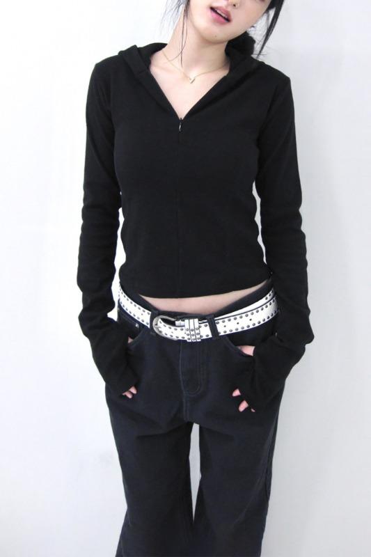 slim line hoodie zip-up (3color)