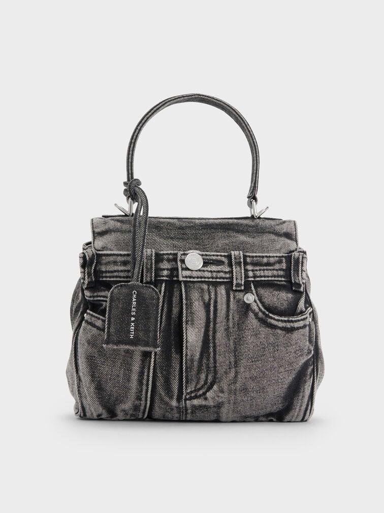 아리타 데님 진스 탑 핸들 백