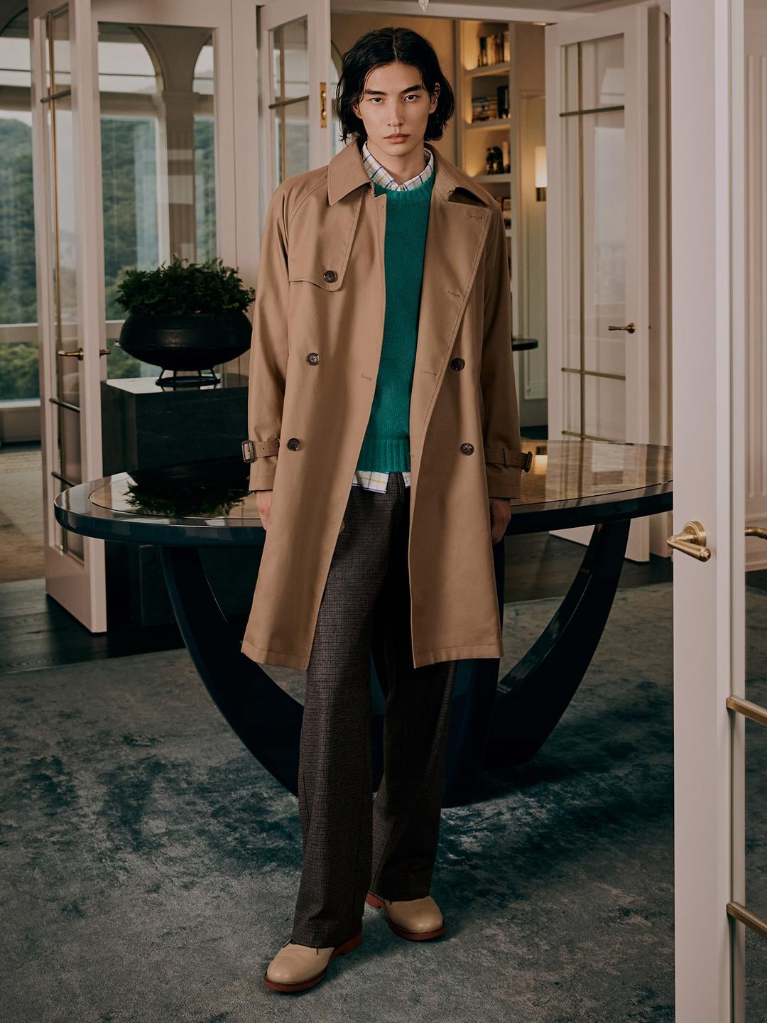 [Essential] 코튼 트렌치 코트 - 베이지