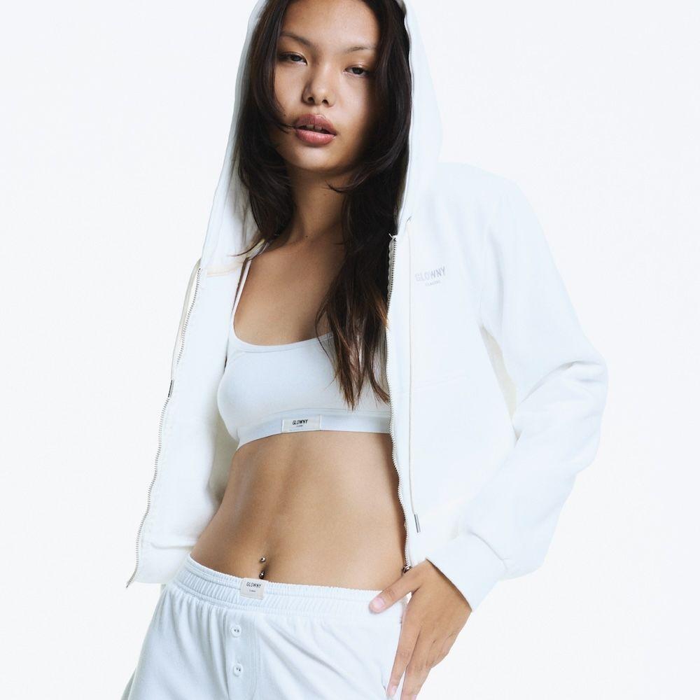 G CROP ZIP UP (3COLORS)