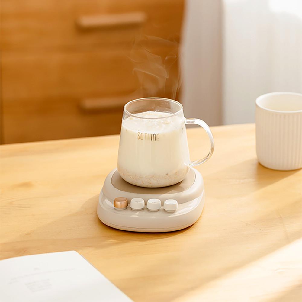 SOTHING 스마트 머그 워머 유리 세라믹 컵 우유팩 빵