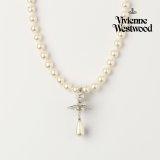 비비안웨스트우드 원 로우 펄 드롭 초커 목걸이 VMTCJW0025 09