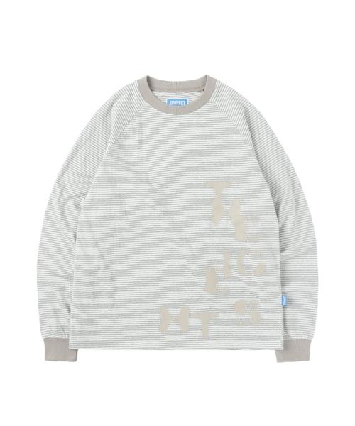 EIGHTS Striped LS Tee - Oatmeal