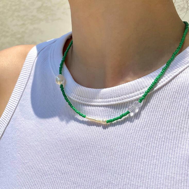 Green Pearl Necklace