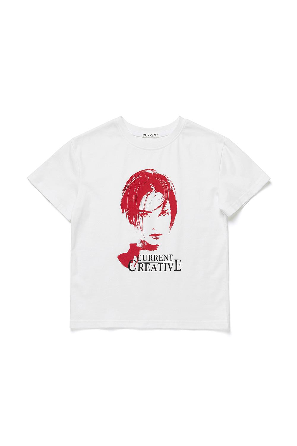 90'S PRINTED CROP TEE [WHITE]