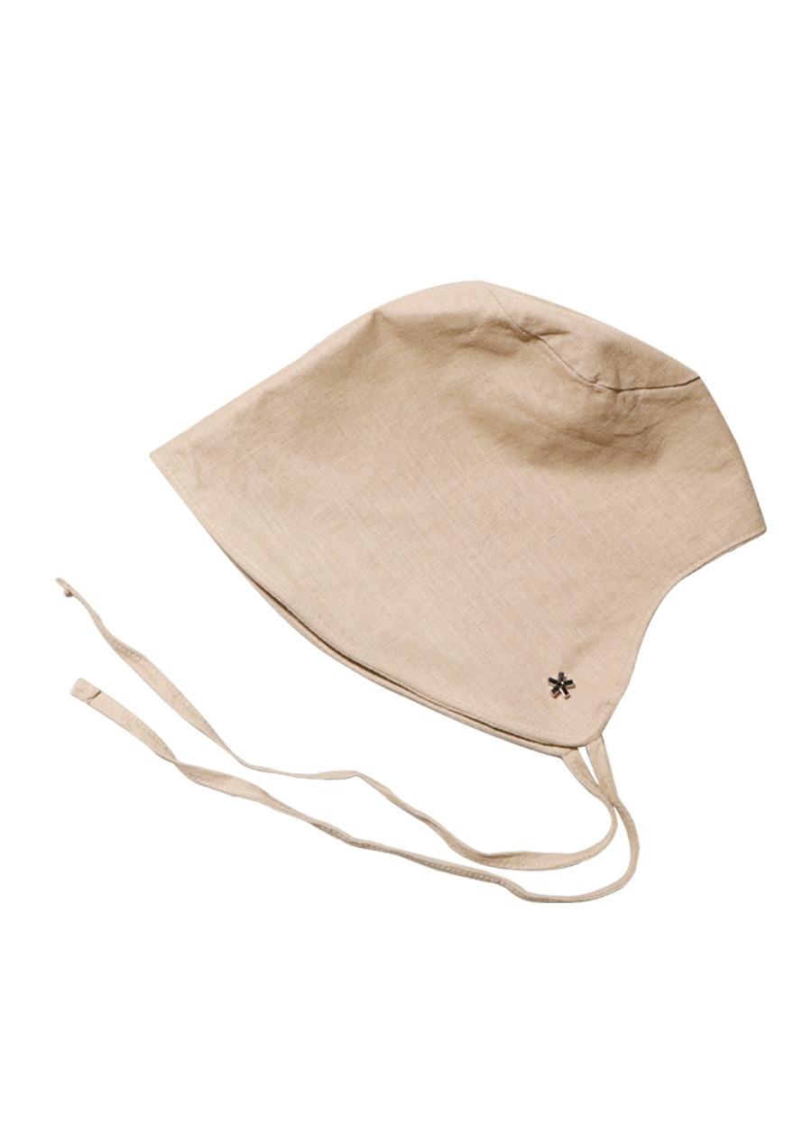 BLOSSOM LINEN BEIGE BONNET HAT