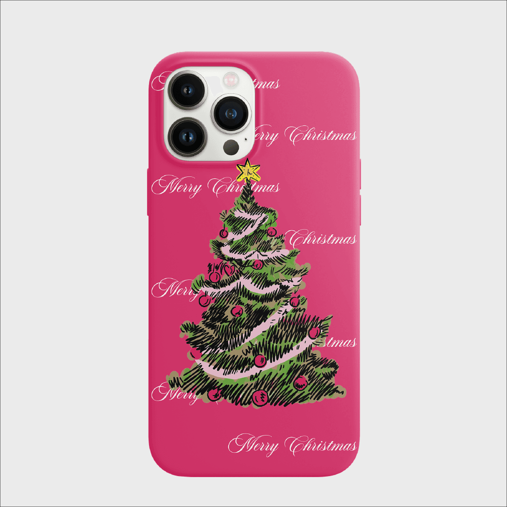 Merry Christmas Phone case - Hot Pink [하드케이스/젤하드케이스/에폭시케이스]