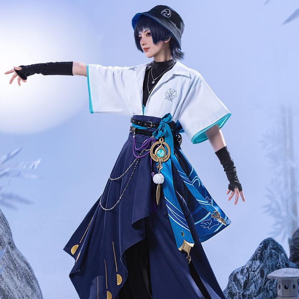 야옹샵 원신 코스프레 방랑자 슈트 의상 세트