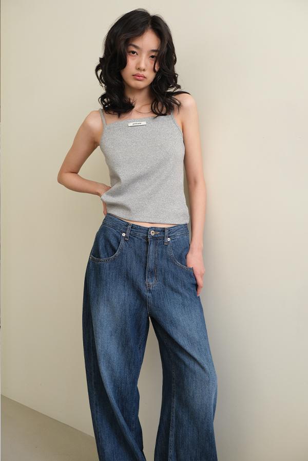 shiny silver tank top