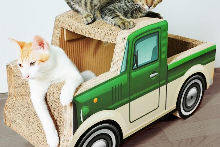 픽업 트럭 고양이 스크래쳐 숨숨집