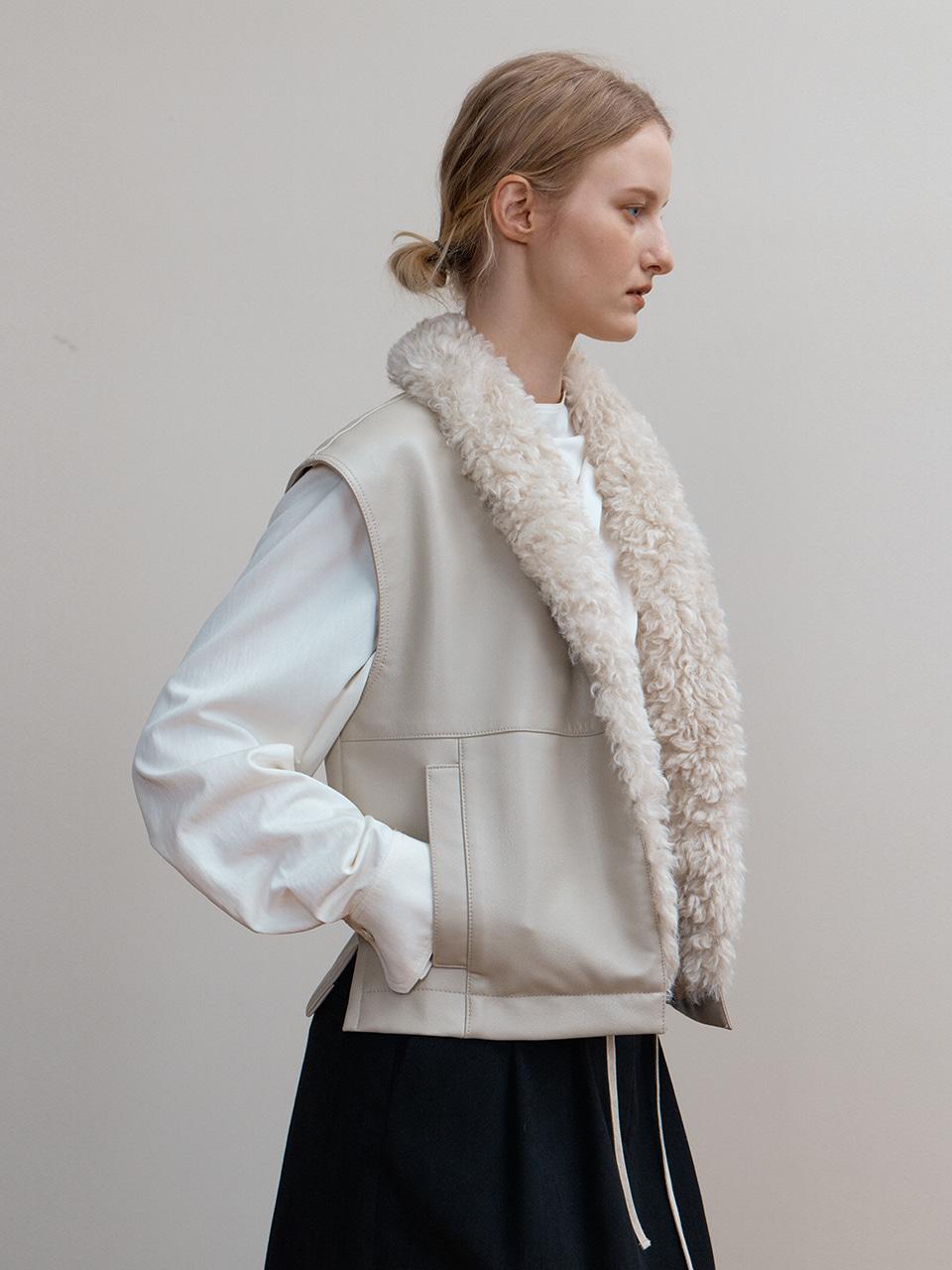 SHILOH VEST, IVORY