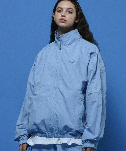 크런치 집업 자켓 베이비 블루