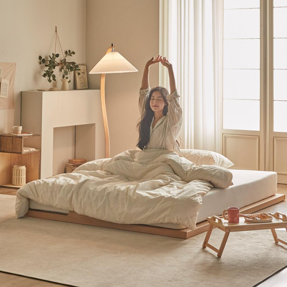 [100%실제후기] 로우 침대 깔판 매트받침 저상형침대프레임 슈퍼싱글 퀸 매트선택