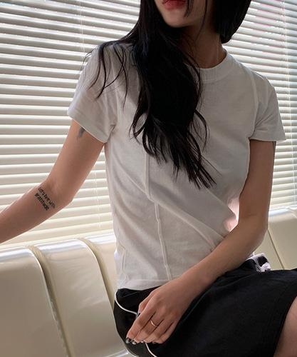 데일리쥬 아오스 라인 크롭 반팔 티셔츠 - 3 color