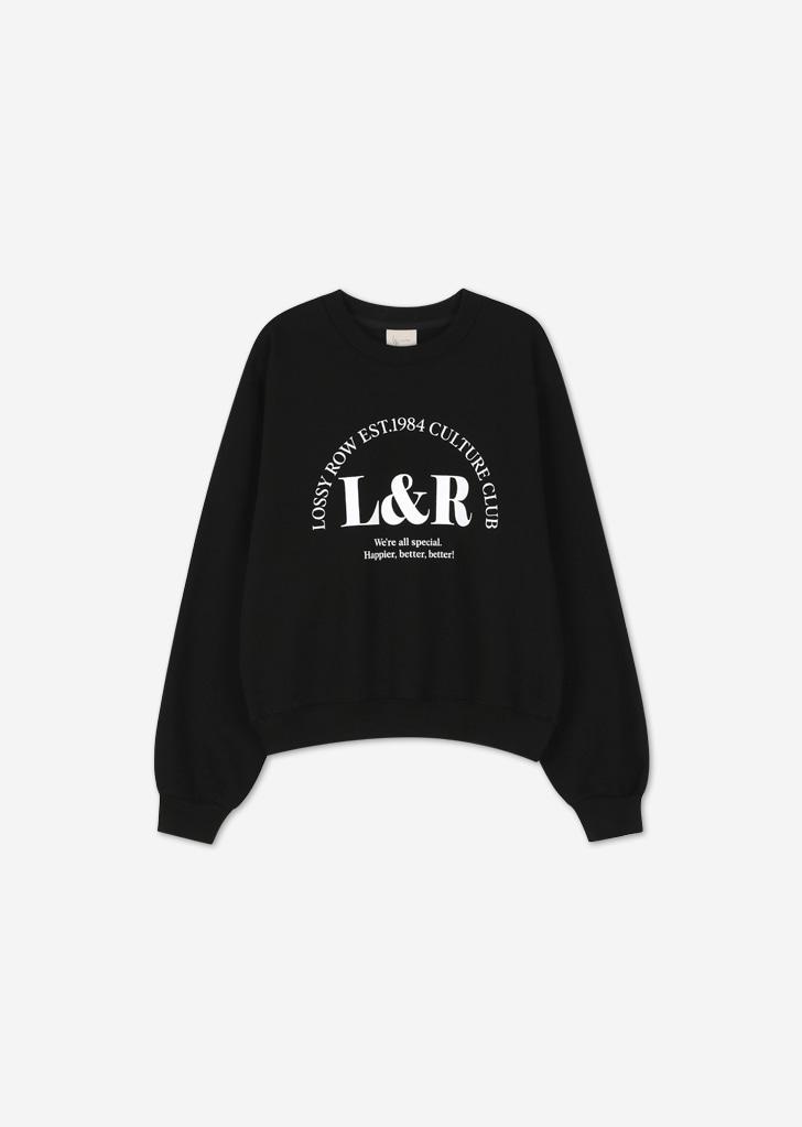 Lossy Arch Logo Sweatshirt [Black]