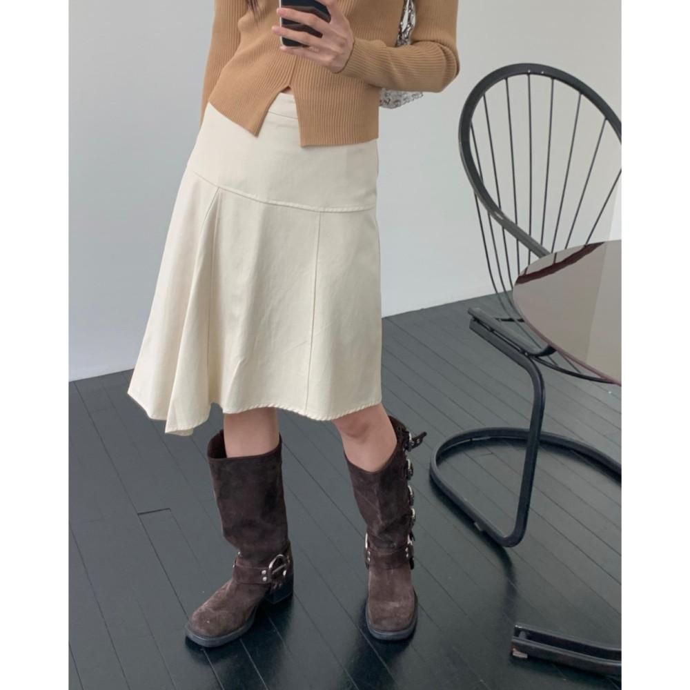 meetme 미트미 벤더 스커트 언발란스 미디 플레어 sk (2c)