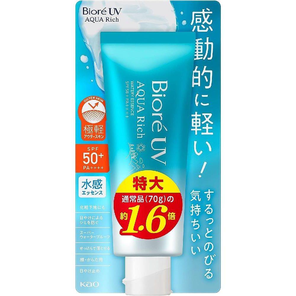 비오레 UV 아쿠아리치 워터리 에센스 110g (1.6배) 자외선 차단 SPF50+/PA++++  대용량