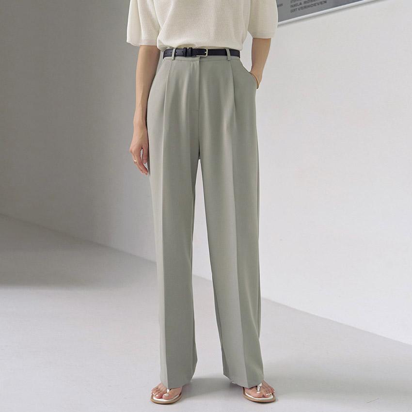 [tsl0030] [미슐랭 슬랙스 no.9] 홀빈 핀턱 와이드 슬랙스