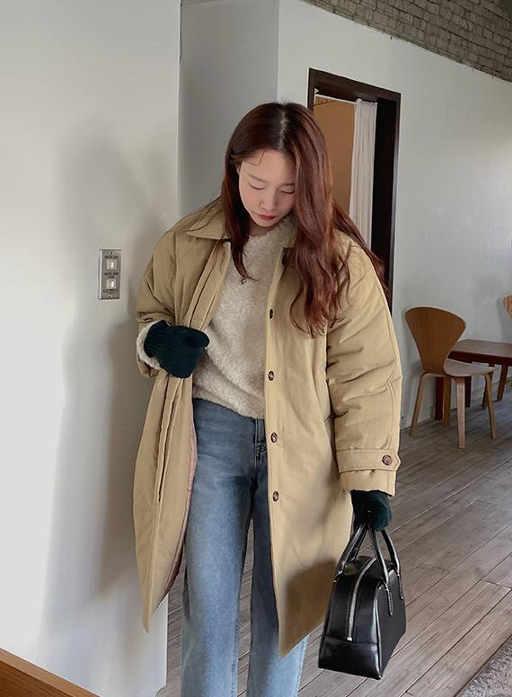 클래식 싱글 패딩 코트