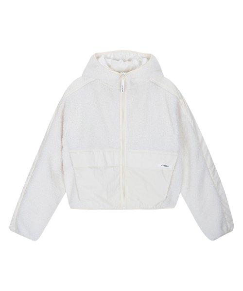 유니온 플리스 크롭자켓_아이보리