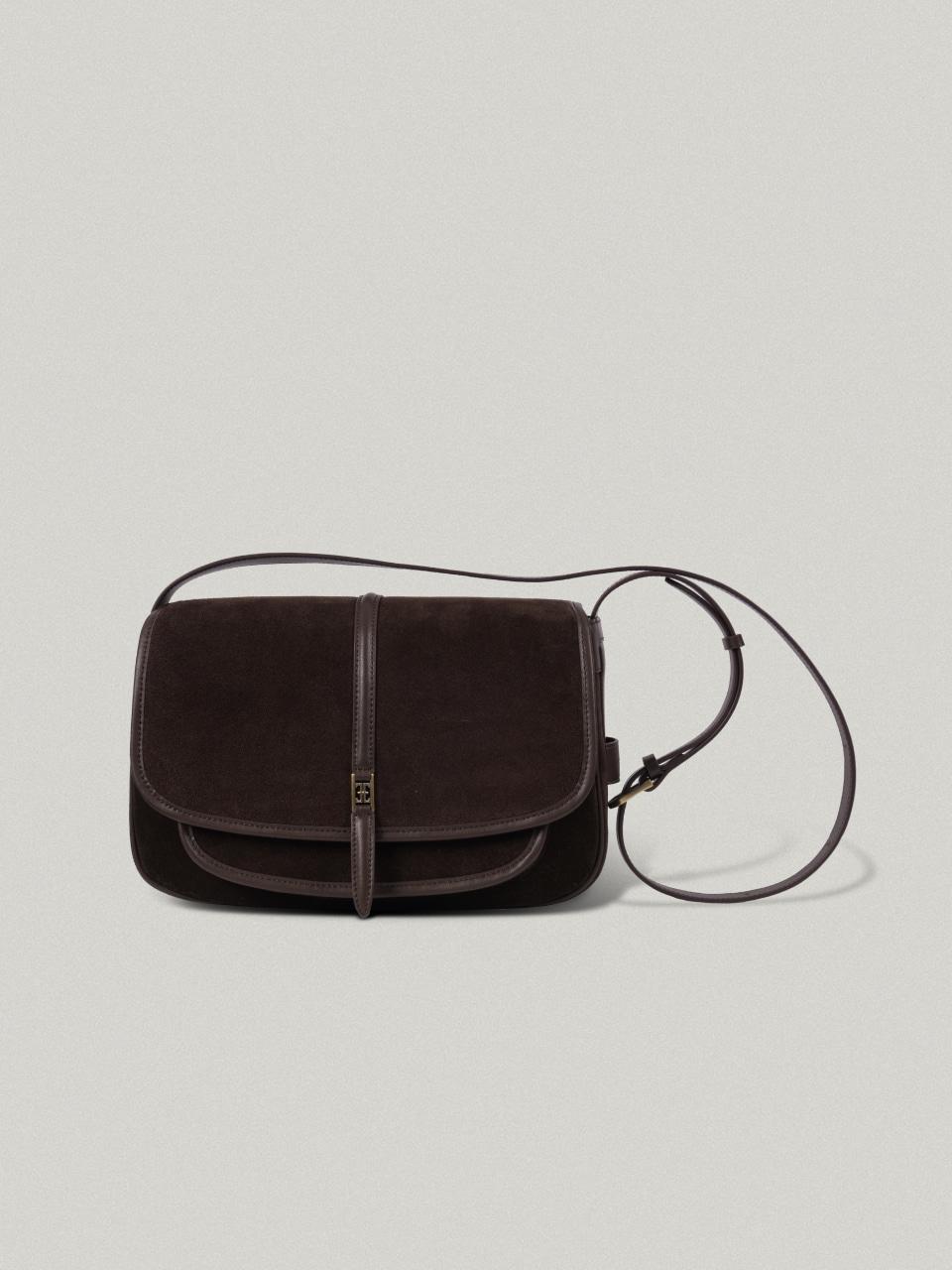 Classic Logo Post Bag Brown - suede클래식 로고 포스트백 - 스웨이드