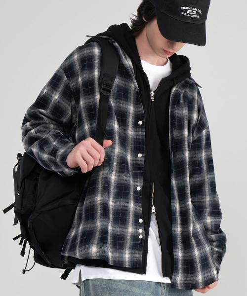 시티보이 빅 오버핏 플레이드 체크 셔츠 3Color