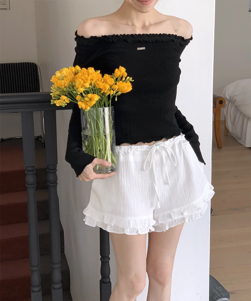 로코 프릴 숏 팬츠 (프릴, 러블리)