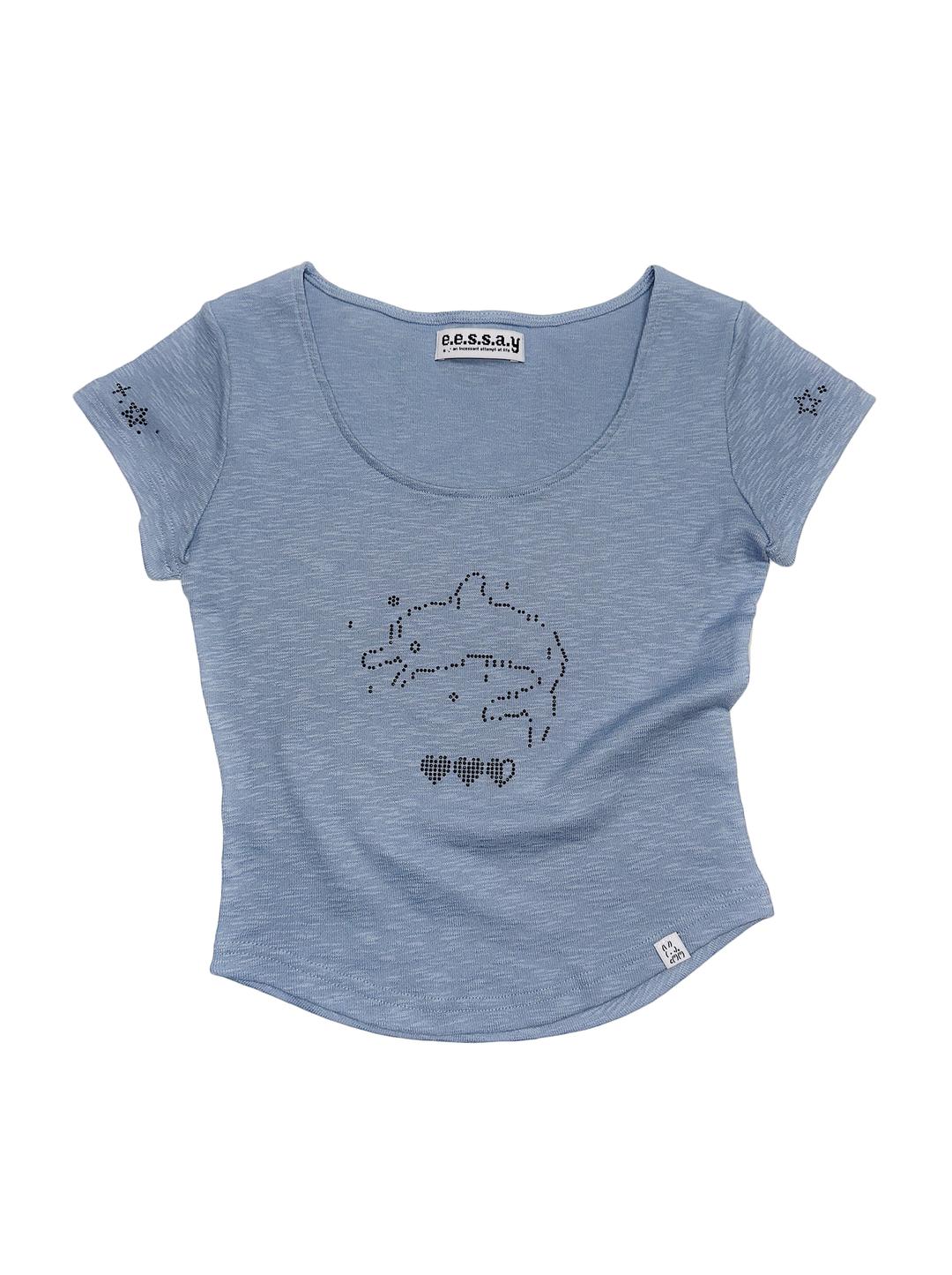 DOLPHIN T SHIRT - SKY BLUE