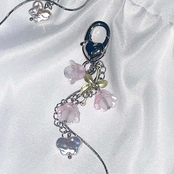 (Tiirish) Lily Of The Valley Keyring Pink