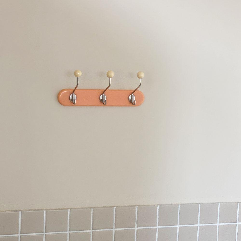 [선물포장]미니 빈티지 코트랙 자석 3구-PINK