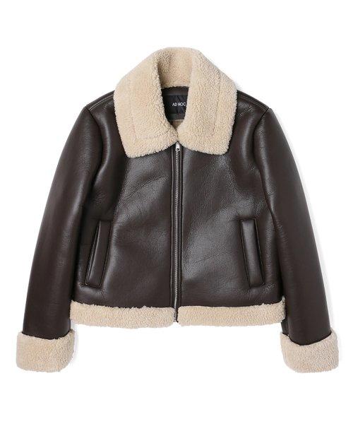 여성 소프트 무스탕 (BROWN) (HZBMU50-55)