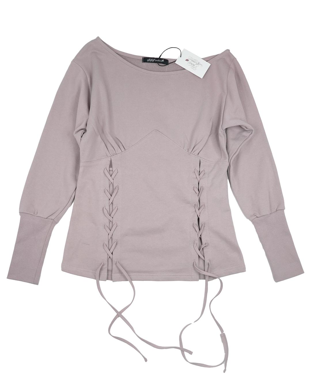 CORSET ONE SHOULDER MTM [dry rose]