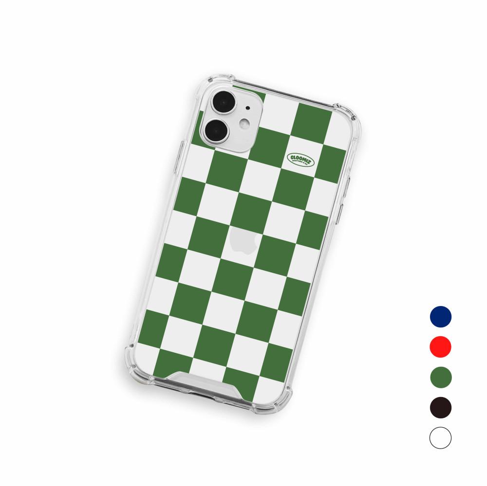 아이폰12/PRO호환 케이스 [주문제작] 글루미즈 유기견 후원 체커보드 베이직 탱크젤하드 폰케이스