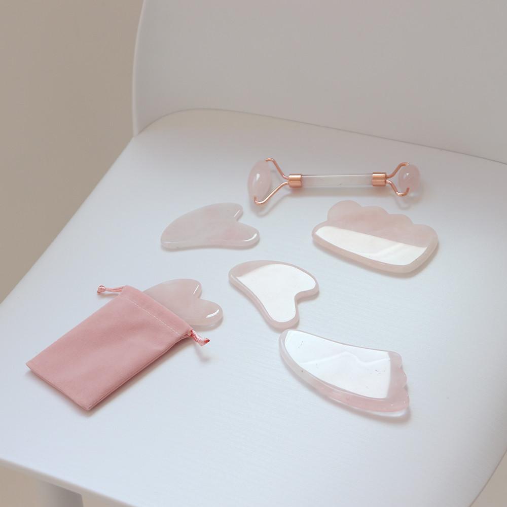 하트 괄사 마사지기 로즈쿼츠 도구 얼굴 용품