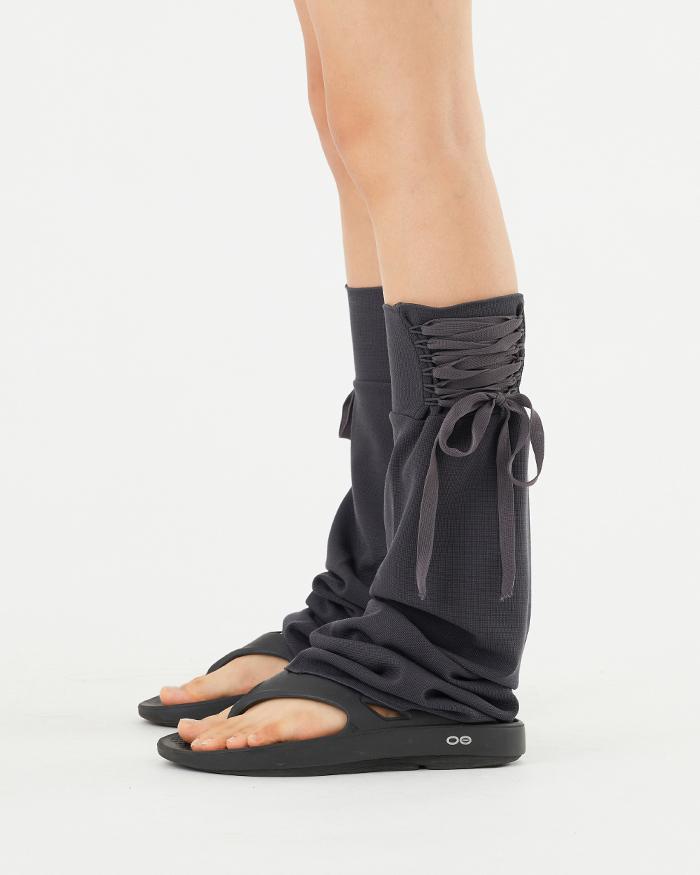 코르셋 스트링 스판 레그 워머