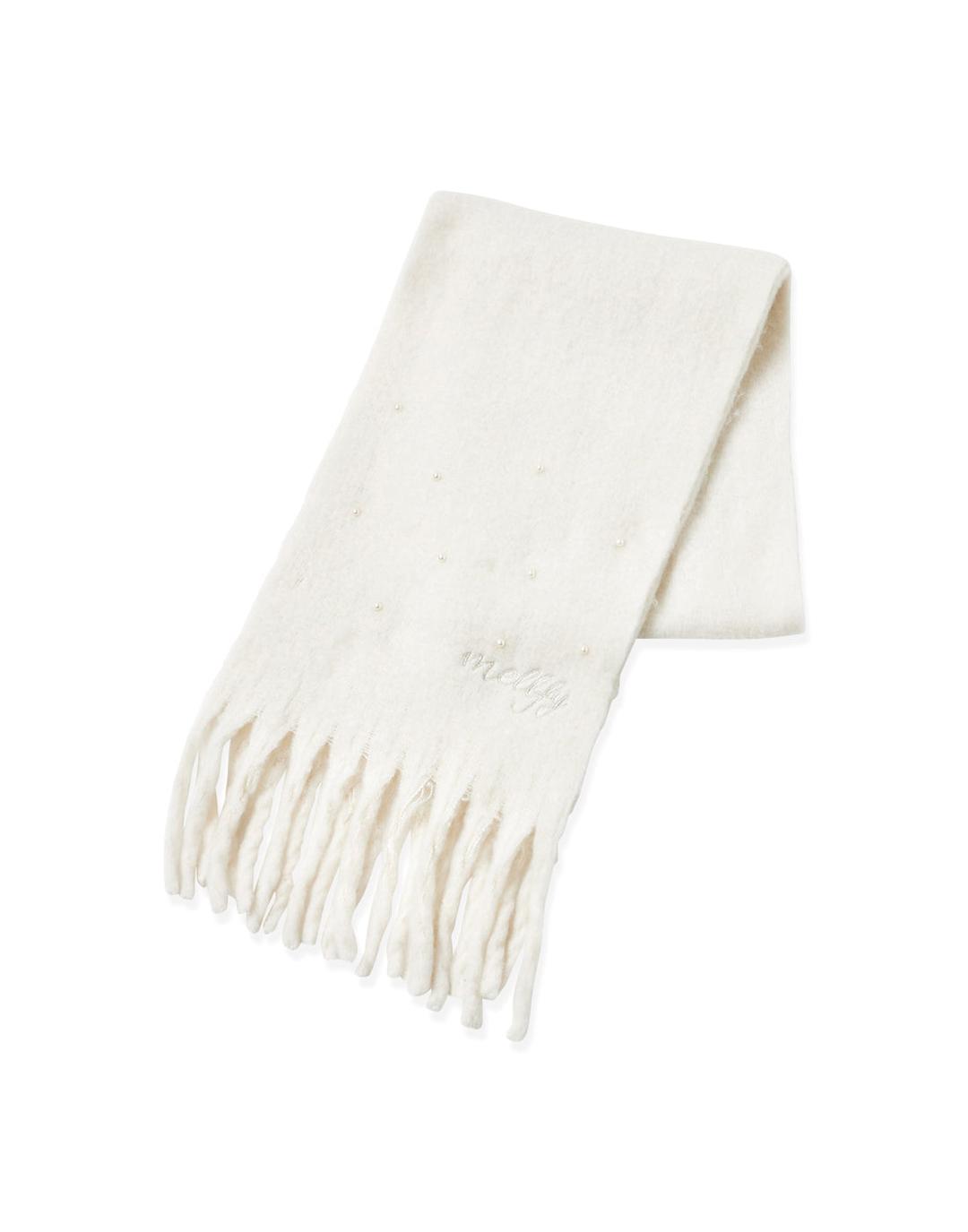 Fluffy pearl ストール - WHITE / FREE