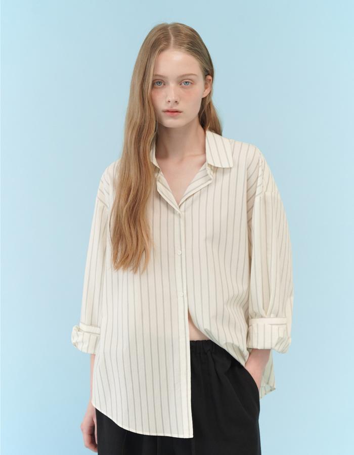Venia stripe shirt_cream